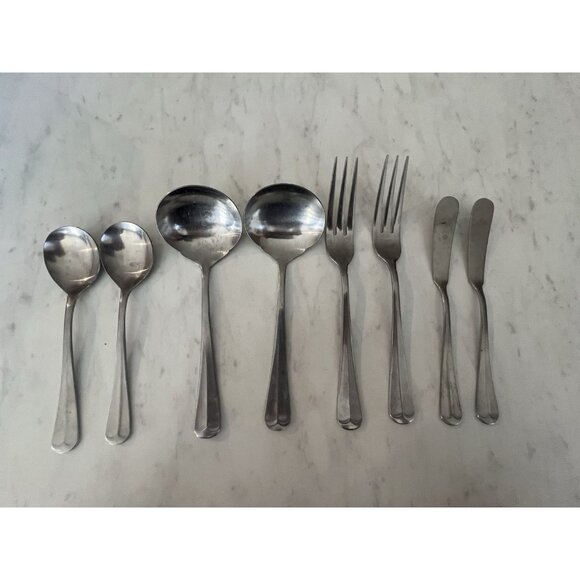 80 Piece Rogers Stainless Steel Jefferson Manor Flatware Korea Vintage - Picture 4 of 8